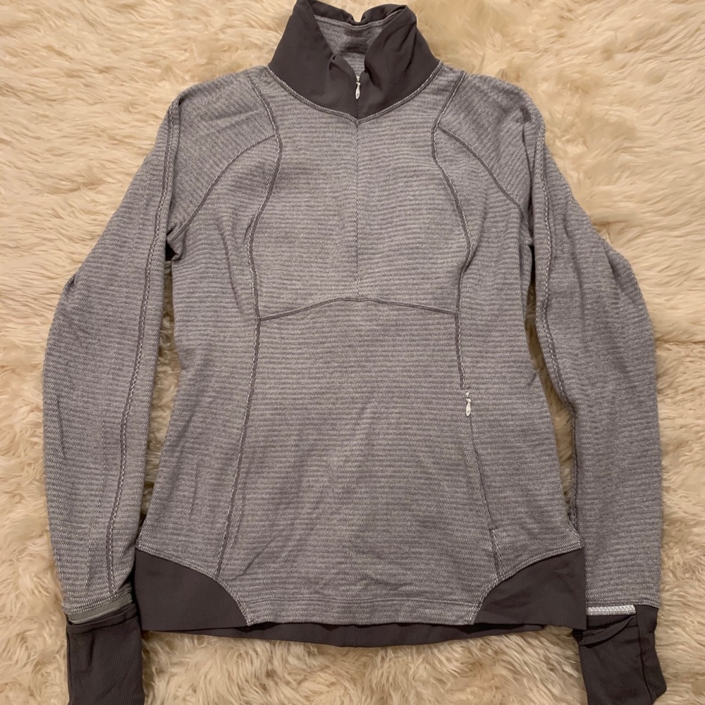 Lululemon quarter-zip light grey size 8